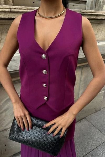 nedo7 Premium Suit with Vest and Pleated Skirt 10096