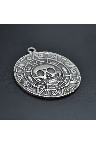 FG KONNİCHİWA Pirates of the Caribbean Coin Pendant Steel Necklace Stainless Steel