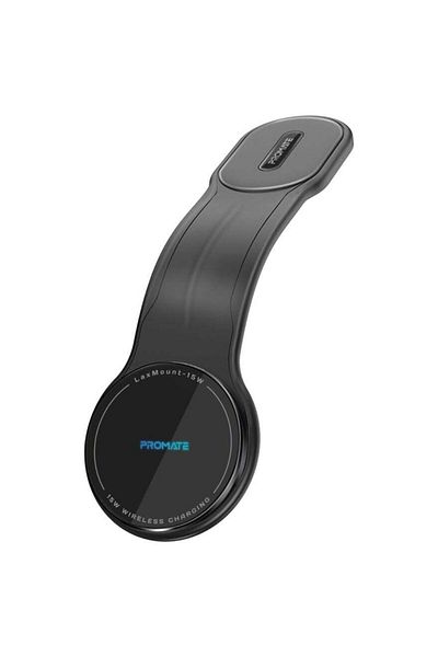 Promate MagSafe Ultra-Fast 15W Charging Car Mount, Magnetic Dashboard Mount with N52 Magnets, Flexible Arm,