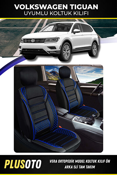PlusOto مجموعة أغطية مقاعد السيارة المتوافقة مع سلسلة فولكس فاجن تيجوان باللو...