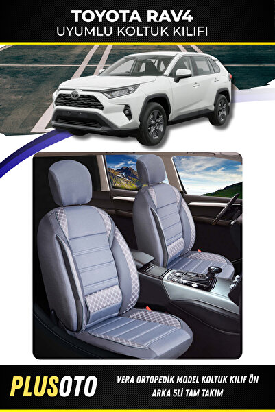 PlusOto مجموعة أغطية مقاعد السيارة المدخنة المتوافقة مع Toyota Rav4 من سلسلة ...