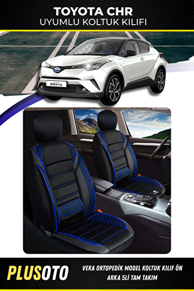 PlusOto مجموعة أغطية مقاعد السيارة المتوافقة مع سلسلة Vera من Toyota C-Hr بال...