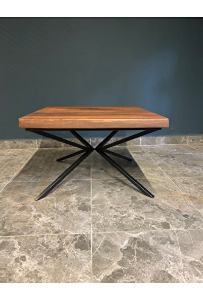 ERMİŞ AHŞAP DOĞAL AHŞAP CEVİZ SEHPA 80X80