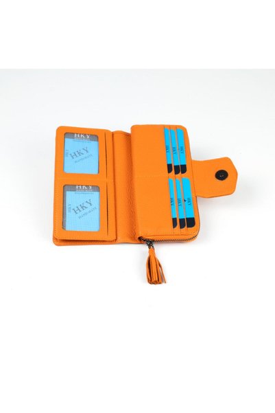 HKY Genuine Leather Women's Wallet with Very Useful Coin Compartment