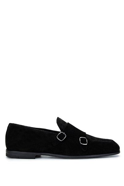 Tamer Tanca Men's Genuine Leather Black Suede Loafer Shoes