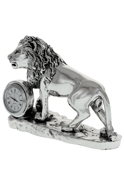 GiftExpress Ceas birou Highclass Silver Lion