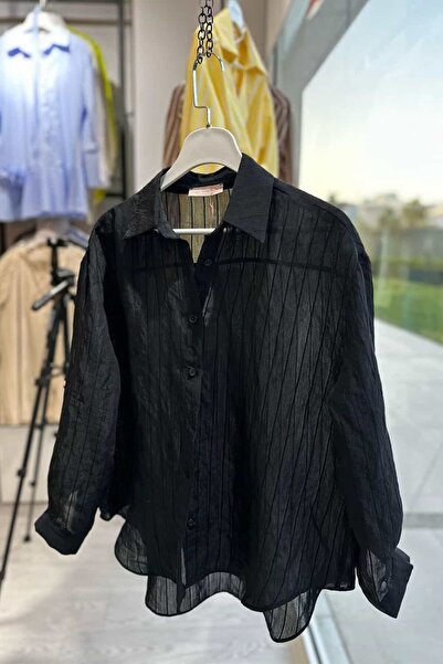 ByBensu Modal Gömlek-Siyah