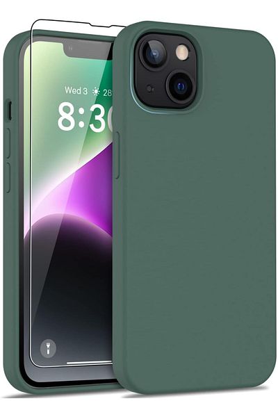 Generic Silicone Case Cover Compatible with iPhone 14 plus 6.7 " , Ultra Slim Fit with Full Body Protection