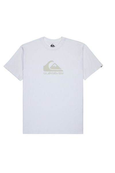 Quiksilver Ανδρικό μπλουζάκι με λογότυπο Home Comp, λευκό casual στυλ Eqyzt08072-908