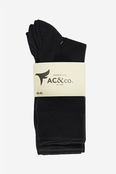 AC&Co / Altınyıldız Classics Men's Black Cotton 7 Pack Flexible Socks