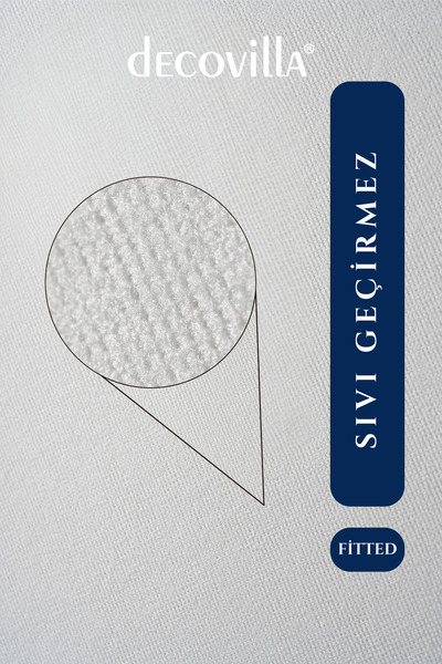 Decovilla Micro Fitted Full Edge voděodolný chránič matrace Matracové prostěradlo bílé