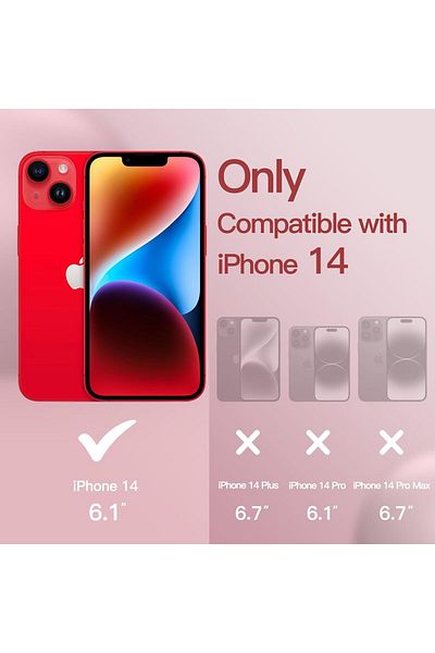Generic Silicone Case Cover Compatible with iPhone 14 6.1 inch , Ultra Slim Fit with Full Body Protection