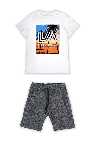 MİNİKO KİDS Boy Epic Days Palm Patterned Shorts Cotton Suit