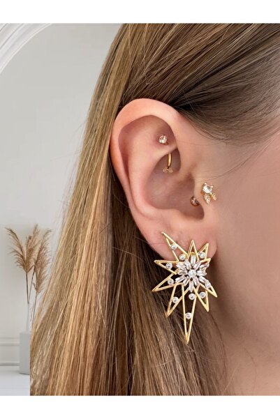 Gilia Jewelry Tasarım Yıldız Küpe