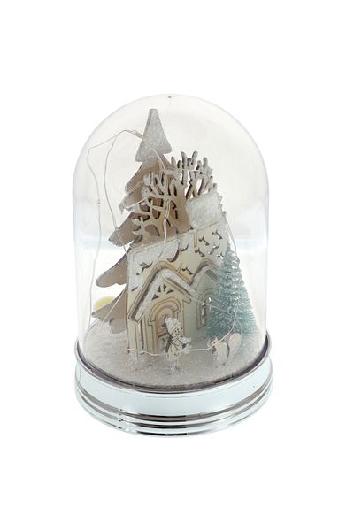GiftExpress Illuminated winter landscape figurine