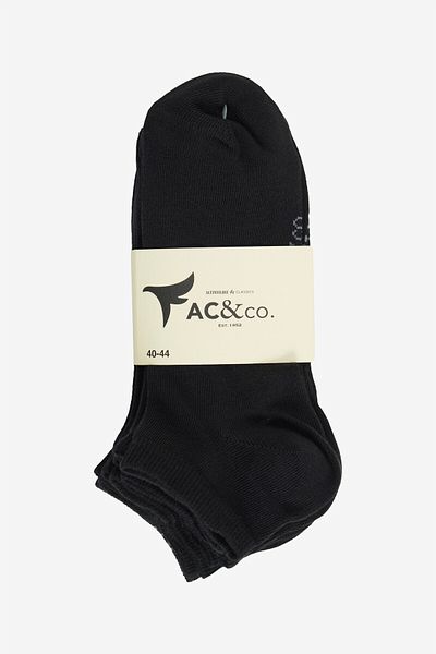 AC&Co / Altınyıldız Classics Men's Black Cotton 5 Pack Flexible Booties Socks