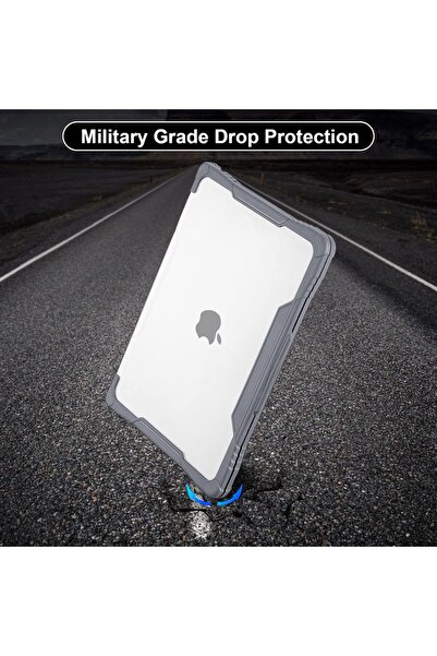 Blueswan Protective case for MacBook Air M2 A2681 2024 BlueSwan, TPU, transparent/gray, 13.6 inches