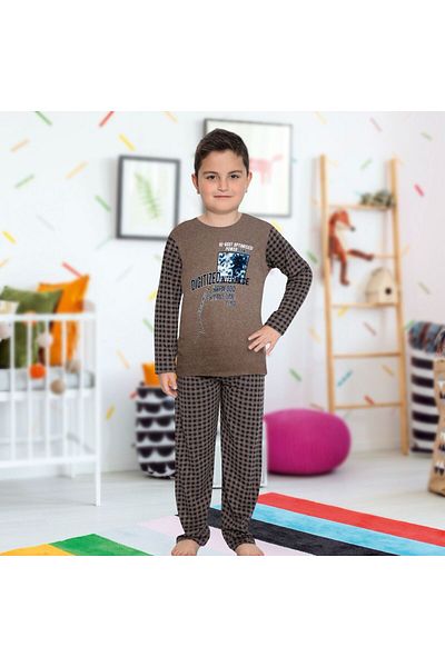 ERTA GOLD 3-10 Years Boy's Seasonal Long Sleeve Pajamas Set
