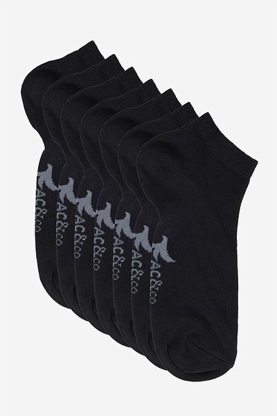 AC&Co / Altınyıldız Classics Men's Black Cotton 5 Pack Flexible Booties Socks