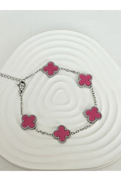 Roya Happiness 5'Lİ YONCA BİLEKLİK ZİRKON TAŞLI ALTIN GÜMÜŞ RENK ÇELİK KARARM...