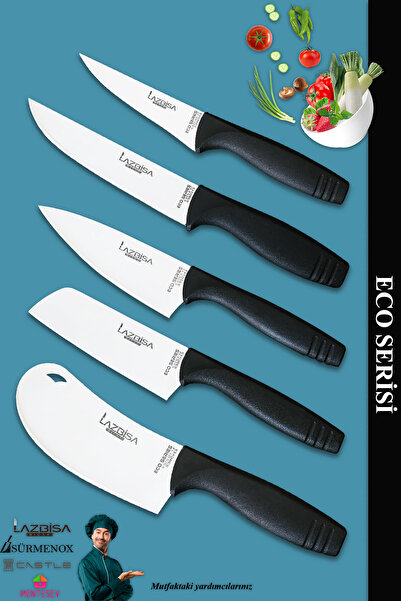 LAZBİSA Eco Serisi Mutfak Bıçak Seti Et Ekmek Sebze Salata Pizza Börek Pide Ş...