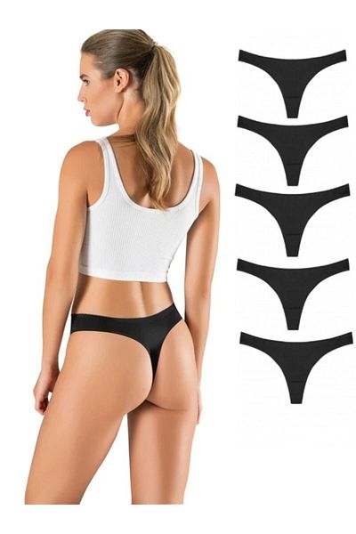 yokyokcollection Thong Laser Cut Women's Panties No Trace 5 Pieces