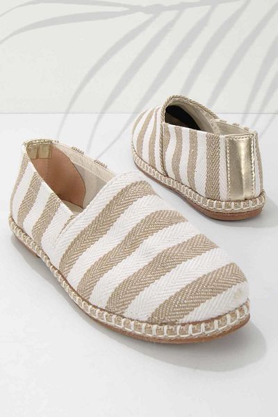 Bambi Beige Striped Women's Espadrille K01534100018