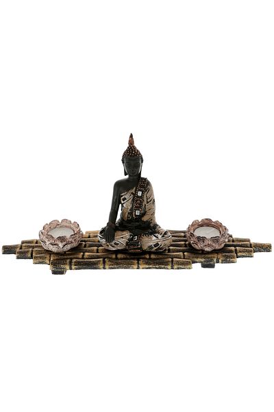 GiftExpress Suport cu 2 lumanari Buddha
