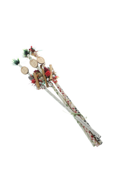 GiftExpress Set 5 bete Mos Nicolae cu mesaje ziar 50cm