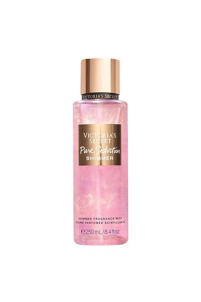 Victoria's Secret Spray de corp strălucitor, Victoria's Secret, Pure Seduction Shimmer, suc de prune și frezie zdrobită, 250 ml