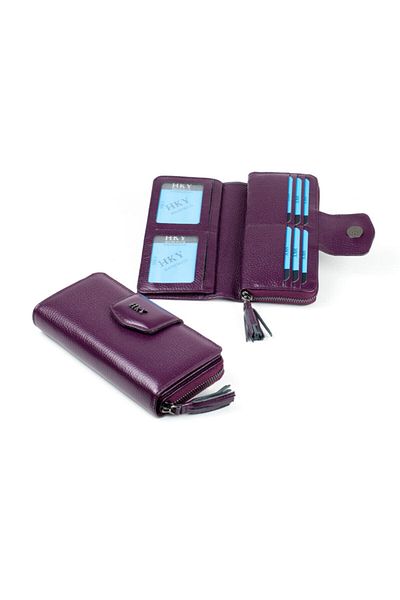 HKY Genuine Leather Women's Wallet with Very Useful Coin Compartment