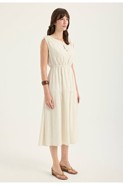 Masha Kate Φυσικό ριγέ φόρεμα