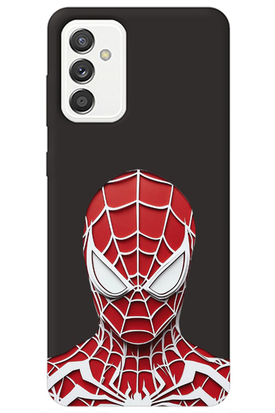 WANNA PROTECT حافظة هاتف سامسونج M52 من السيليكون مع نمط SpiderLook باللون ال...