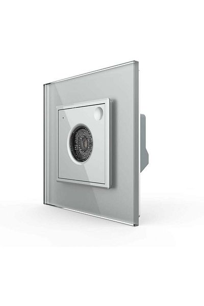Lvolo light and sound sensor, metal/glass, gray