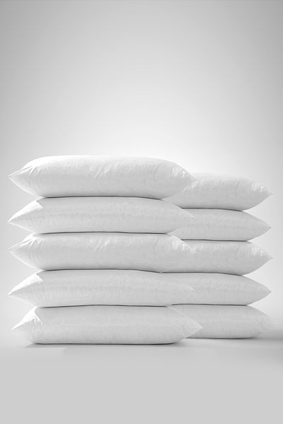 YASÜ 10 Silicone Pillows - 800 Gr Microfiber Fabric - Home & Hotel 10-Piece Dowry Pillow