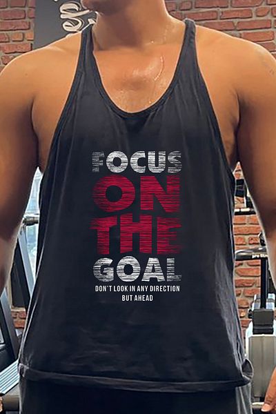 BLUU Focuson Gym Fitness Tank Top Sportsman Tank Top