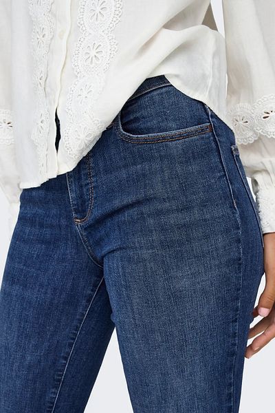 ONLY Women's Mid Waist Wide Leg Blue Jeans - 15337824