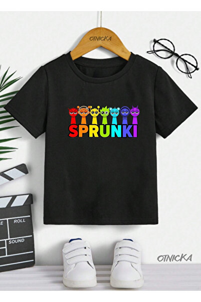 OTNICKA Special Design Sprunki Character Printed Children's T-Shirt