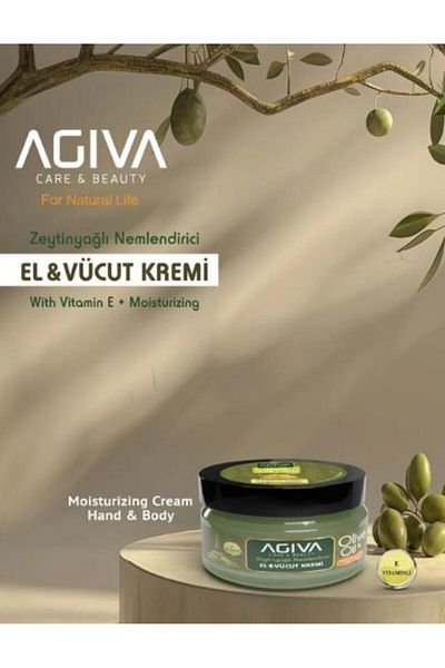 Agiva Moisturizing Hand and Body Cream 300 ml Olive Oil
