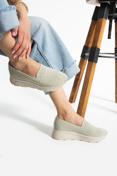 HVZ Exclusive Tricotaj bej Pantofi sport confortabili Confort cu talpă moale Snekaer