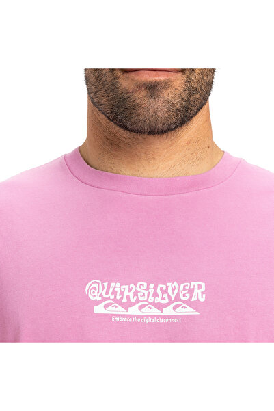 Quiksilver Ανδρικό ροζ μπλουζάκι casual στυλ Hw Tree Connection EQYZT08034-PMP0