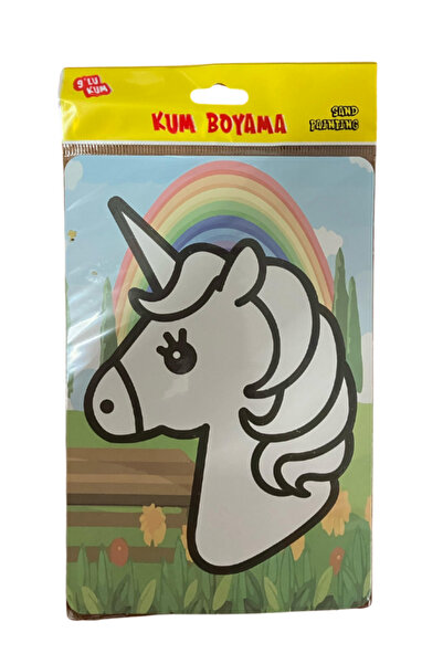 BalonKasaba A5 Boyutunda 10 Adet Kum Boyama Seti, Küçükk Boy Kum Boyama Seti Renkli Karışık