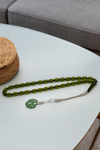 Muammer Köksal Design Rozariu din chihlimbar verde de foc – Armonia dintre li...