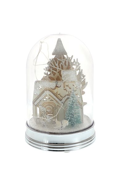 GiftExpress Illuminated winter landscape figurine