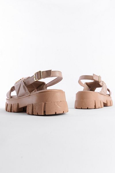 Capone Outfitters Sandale de damă Chiquita cu talpă groasă cu curele la gleznă