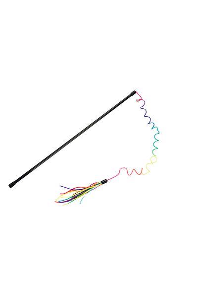 Beeztees Cat Fishing Line, with Bell, Ribbon Tip, Long Durable Line-110Cm, Various Colors, 50cm Hnzrn