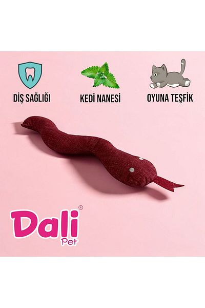 Dalipet Snake Patterned Cat Mint Attracting Attention for Cats with Fiber Inside 35X5 cm