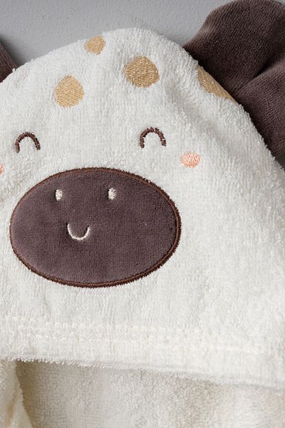 Bebitof Cute Cow Patterned Boxed Baby Bathrobe Set