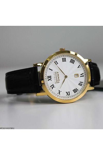MICHAEL TOMMY Mt20310Gsysb52 Men's Wrist Watch with Leather Band