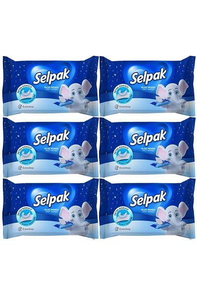 Selpak 10 Sheets Classic Wet Pocket Wipes - Set of 6